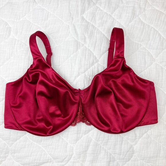 SOMA Women's Minimizer Bra 42D Red Lace Detail Adjustable Straps - Picture 1 of 7